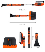 Kit de balai et grattoir à neige portable et détachable tout-en-un pour voiture, camping et utilisation d'urgence en extérieur