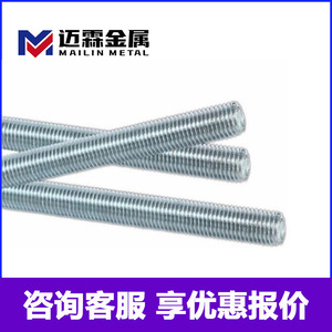 Custom Made Lead Screws M6 To M38 Metric Fully Threaded Galvanized Zinc Coated For Industrial Use - Product Image 3
