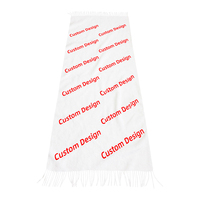 Écharpe longue en cachemire de luxe pour l'hiver, imprimé floral numérique personnalisé, châle pour adulte avec service de personnalisation du logo, ensemble couverture pashmina