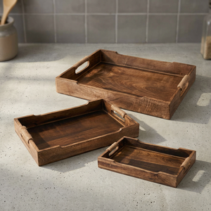 Premium <b>Wooden</b> <b>Round</b> Tray wholesaler Manufacturer - Product Image 2