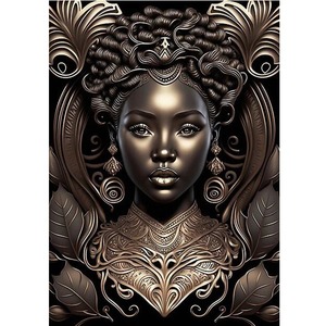 Venta al por mayor fantasía abstracta hermosas mujeres africanas negras lienzo impreso figura retratos para decoración <span class=keywords><strong>de</strong></span> la casa - Product Image 5