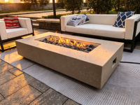 Brasero en béton pour extérieur, foyer pour patio, jardin, design moderne résistant aux intempéries pour la vie en plein air
