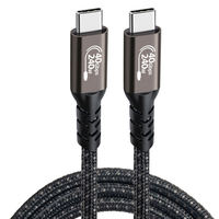 Câble USB4 240W PD 3.1 40 Gbps Transfert de données haute vitesse USB C vers USB C Compatible vidéo 8K 60Hz avec TB4/TB3 Cordon tressé