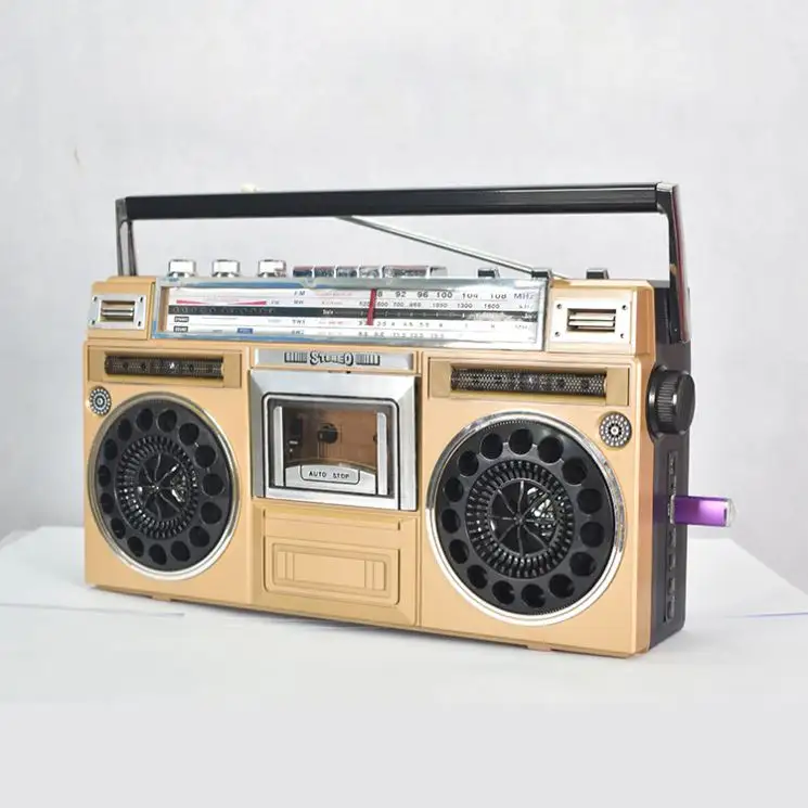 Toptan fiyat 2024 radyo taşınabilir Vintage eski dijital radyo 3 Am Fm De Banda Ghetto J220 J220 Stereo Boombox kaset kaydedici