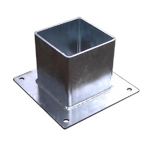 Heavy Duty Adjustable Grounded 50MM 6x6 Inch Metal Steel <strong>Fence</strong> <strong>Post</strong> Base Support <strong>Brackets</strong> <strong>for</strong> <strong>Concrete</strong> - Product Image 2