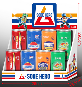 MILI Cola Soda bottiglia di trasformazione Ninja guerrieri con giunti mobili e giocattoli di plastica per la trasformazione di armi per bambini - Product Image 4