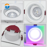 Lampe de plafond à ambiance romantique, éclairage LED RGB changeant de couleur, 8W, dimmable, CCT avec projecteur LED, 75mm, 86mm, 90mm, CRI90