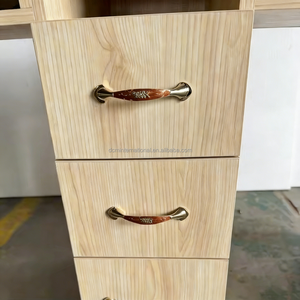 Muebles de Salón de Uñas Personalizados de Fábrica, Mesa de <span class=keywords><strong>Manicura</strong></span> Doble de Madera con Colector de Polvo - Product Image 5