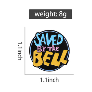 Salvado por la campana Logo esmalte Pin clásico televisión Americana Sitcom broche solapa insignia joyería regalo para amigos al por mayor - Product Image 6