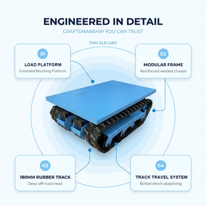 <strong>Track</strong> Chassis Factory Supply Support Custom Design Electric Rubber <strong>Tracks</strong> Adapt to Complex Terrain for Engineering Agriculture - Product Image 5