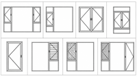Ventana Abatible Manual de Aleación de Aluminio, Ventana Residencial con Vidrio Templado Aislante