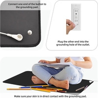 Coussin en cuir pliable pour le sommeil et la relaxation au bureau, avec câble anti-emmêlement et prise OEM, kit de mise à la terre pour bureau, tapis de mise à la terre