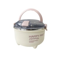 Boîte à lunch en acier inoxydable 304 de qualité alimentaire, bol à riz domestique avec couvercle, bol à soupe grande capacité, bol à nouilles instantanées portable pour étudiants