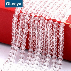 Fabricant de perles en verre cristal Oleeya Rondelle, perles en verre pour la fabrication de bijoux - Product Image 1