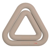 Haltères triangulaires antidérapants 7LB/10LB (Caoutchouc+Fer Coulé) pour Yoga/Pilates, Exercice de remodelage corporel, Plusieurs Couleurs, Sûrs et Personnalisables