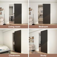 Herrajes para Puertas Corredizas de Aluminio, Cierre Suave y Silencioso, Guía Ajustable para Puertas Pesadas, para Dormitorio y Cocina