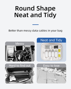 ชุดสายชาร์จมัลติฟังก์ชั่น ROCK PD ชาร์จเร็ว ทองแดงแท้ พร้อมกล่องเก็บของและกระจกสำหรับโทรศัพท์มือถือ - Product Image 3
