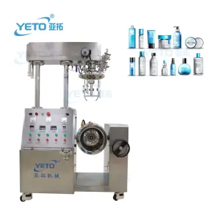 Vacuum Homogenizer Emulsification Machine Mayonnaise Production Line Tomato Ketchup Paste Cosmetic Cream Cheese Making Machine