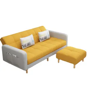 Scandinavian sofa bed modern living room extendable fabric sofa apartment multi-function futon sofa cum bed convertible