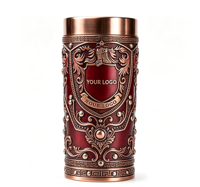 Four Magic Houses Gobelet à bière isotherme en acier inoxydable avec paille, Tasse souvenir, Cadeau pour collection de fans, Luxe léger, Rétro, Boiling