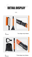 Kit de déneigement tout-en-un professionnel, pelle, brosse et grattoir à glace robustes pour un nettoyage efficace des voitures et des propriétés