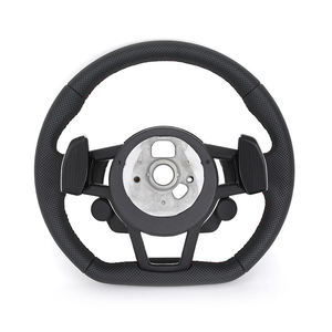 Volant de voiture en cuir perforé style RS avec bouton de démarrage pour <span class=keywords><strong>AUDI</strong></span> Q3 Q5 TT TTRS RS3 <span class=keywords><strong>RS4</strong></span> S3 S4 S5 R8 - Product Image 5