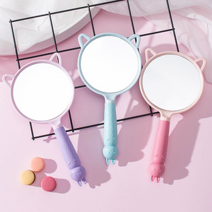 Custom Logo Square Handheld Makeup <b>Mirror</b> Portable Plastic Handle Cosmetic <b>Mirror</b> for Women - Product Image 3