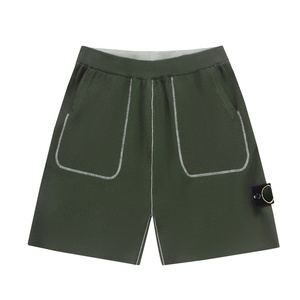 Shorts d'été décontractés en toile tricotée extensible de qualité supérieure, style vintage et ample, pour hommes - Product Image 2
