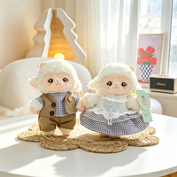Porte-clés en peluche mouton Kawaii de 20 cm, mignon et doux, pendentif agneau en peluche, plusieurs styles pour sacs de filles, décoration de clés, cadeau