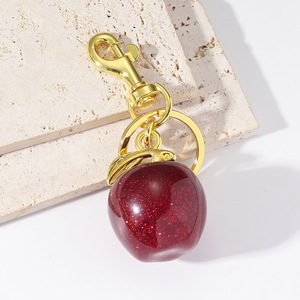 Llavero con Colgante de Manzana de Resina Roja, Estilo Dulce y Lindo, de Moda, Accesorio para Bolso, Regalo para Niña, Joyería, Venta Caliente 2026 - Product Image 3