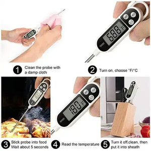 Tp300 Nhiệt kế kỹ thuật số nấu ăn thực phẩm thăm dò thịt nhà bếp BBQ nhiệt độ cụ - Product Image 3