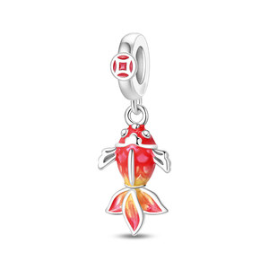 This adorable <b>silver</b>-plated white brass pendant, inlaid with zircon, features a cartoon Chinese New Year design - Product Image 4