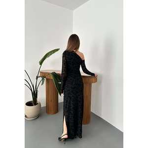 ชุดราตรีผู้หญิงขายส่ง สีดำ โปร่งแสง ทรงบอลกาวน์ ทรงเอ ประดับคริสตัล ไซส์ XS สำหรับงานเลี้ยง งานคืนสู่เหย้า - Product Image 1