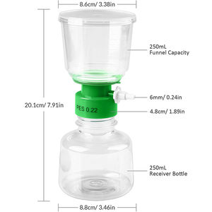 زجاجة غشاء من WEIAI pce PVDF من WEIAI مرشح علوي من النيلون ، مضخة تفريغ بلاستيكية معقمة للاستعمال مرة واحدة - Product Image 6