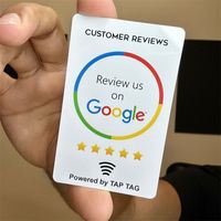 Tarjeta NFC personalizada para reseñas de Google con chip de impresión personalizada