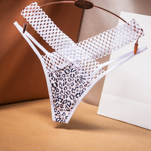 Tanga Sexy de Poliamida con Corte Cruzado Francés, Sin Costuras, de Cintura Baja, Transparente, para Mujer, Talla L - Product Image 5