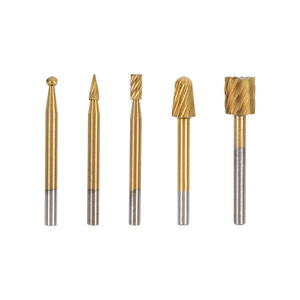 High-Speed Steel Rotary <b>File</b> Set 5pc Wood Plastic Grinding Bits For DIY Carpentry Sanding Trimming Tool Kit - Product Image 3