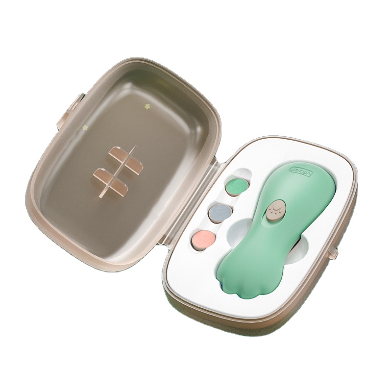 Электрический триммер для ногтей для новорожденных, безопасный аппарат для маникюра с легким аккумулятором, триммер для ухода за ногтями