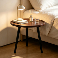 Table basse ronde en bois, moderne, minimaliste, durable, facile à nettoyer, personnalisable, idéale pour le salon