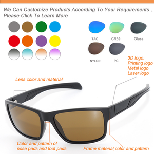 男性用ファッション長方形スポーツメガネTR90フレームシェードサングラスTACガラス偏光サングラスドライビング釣り用 - Product Image 3