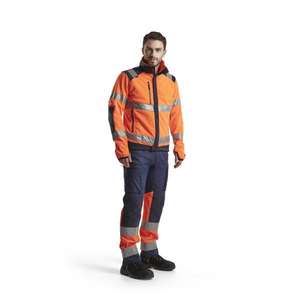 BLAKLADER - 155118118953C50 Pantalón Hi-Vis stretch Azul marino/Naranja-EAN 7330509662953 ROPA DE TRABAJO DE LA HI-VIS - Product Image 3