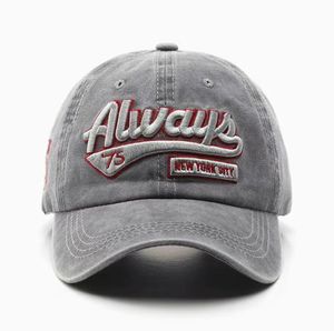 Gorra de Béisbol Vintage de Algodón Lavado, Bordada, Estilo Desgastado, Ajustable, con Cierre a Presión, para Uso Diario y Moda Urbana - Product Image 1