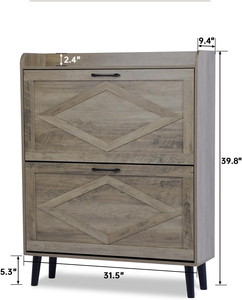 Scarpiera nell'angolo del soggiorno, armadio portaoggetti per scarpiere con fienile - Product Image 3