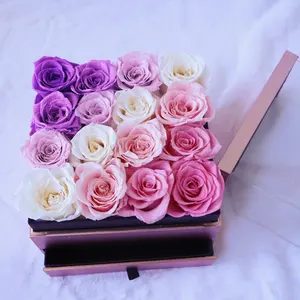 Every Love Acrylic Rose Box with Drawer Eternal Rose Box Baby Shower Rose Box Birthday Rose Box Anniversary Rose Box white rose