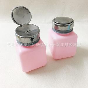 Venta directa de fábrica de botellas de alcohol de 120 ml con pulsador (blancas, rojas, amarillas, verdes, azules) para lavar platos, diluyente - Product Image 3