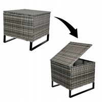 Polyrattan Gartenmöbel-Set für 4 Personen Terrassenmöbel mit Ecksofa Tisch und Kissen