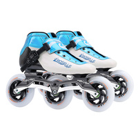 Patins à roulettes de course à trois roues Luoshen T5 pour enfants, professionnels, de plein air, à grande vitesse, en fibre de carbone, 75 mm, PU
