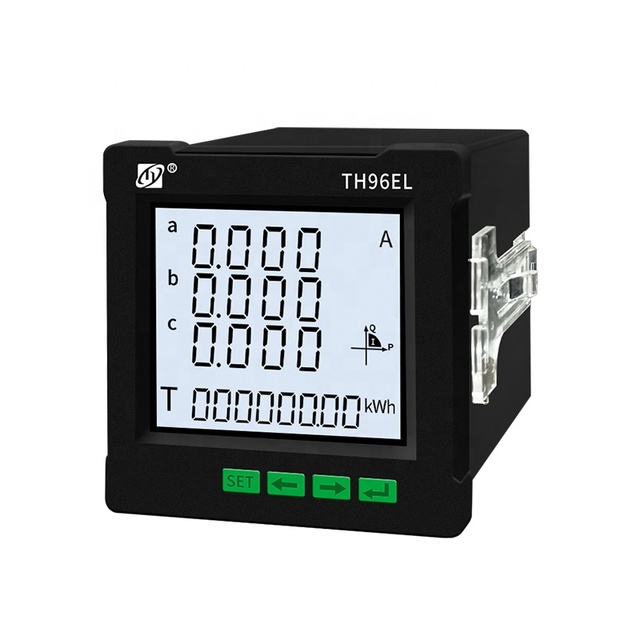 Multifunctional Three-Phase Power Meter with LCD Display RS485 Communication Monitoring Voltage Current Frequency Energy