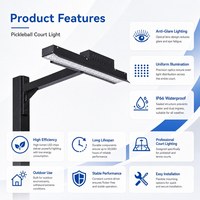 Luz LED de 240W para Cancha de Pickleball, Iluminación Deportiva para Exteriores