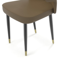 Chaise de salle à manger moderne et commerciale avec structure en acier inoxydable souple, confortable pour usage en villa (FOH)